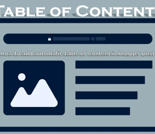 table of content